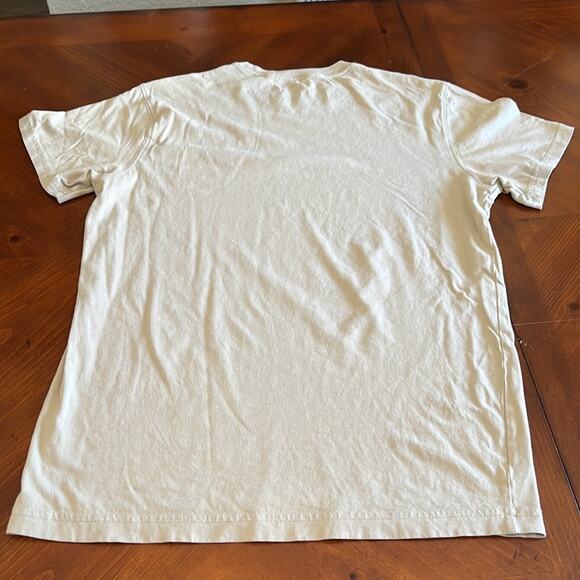 Express Mens Size S Tan & White Graphic Tee Shirt Skulls Floral - Picture 6 of 6